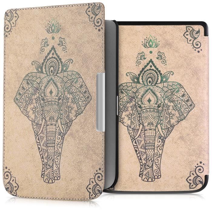 Coque avec Rabat magnétique en Simili Cuir pour liseuse Pocketbook Touch Lux 3/Basic Lux/Basic Touch 2 kwmobile Coque liseuse Pocketbook Touch Lux 3/Basic Lux/Basic Touch 2 