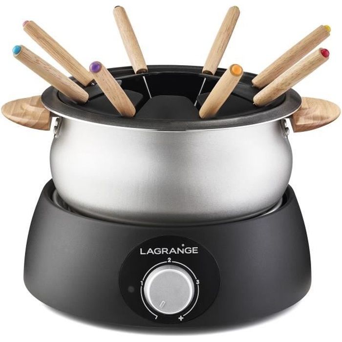 LAGRANGE Fondue Classic - 12 fourchettes - 900W - Bois clair