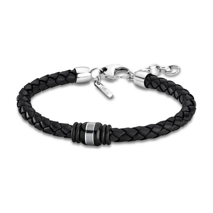 lotus - bracelet - homme - ls1814-2-6 - urbain - bracelet cuir noir