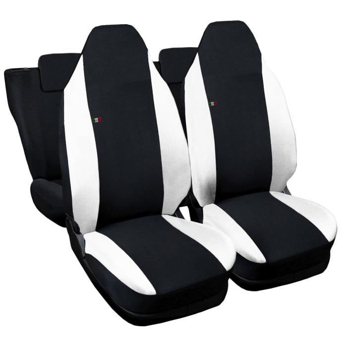 Lupex Shop Housses de siège auto compatibles pour Aygo Noir Blanche