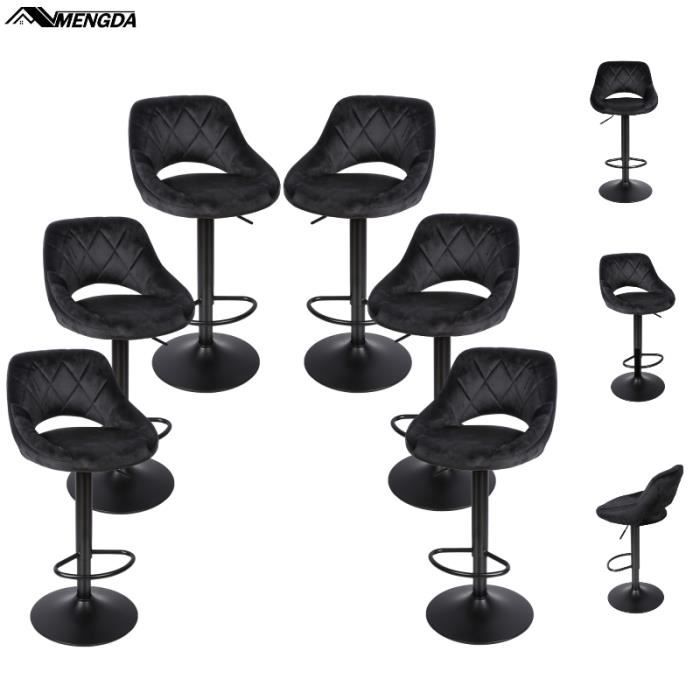 IWMH Tabourets De Bar Lot De 2 - Similicuir Gris Avec Dossier Rembourré | Pieds Métal | Support 300 Lb | Pour Îlot Cuisine