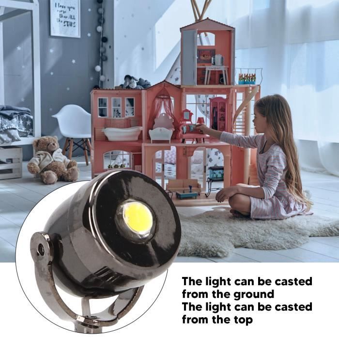 lampe miniature Lumière de maison de poupée Lumière miniature à LED avec  interrupteur de base jeux jouet brillant