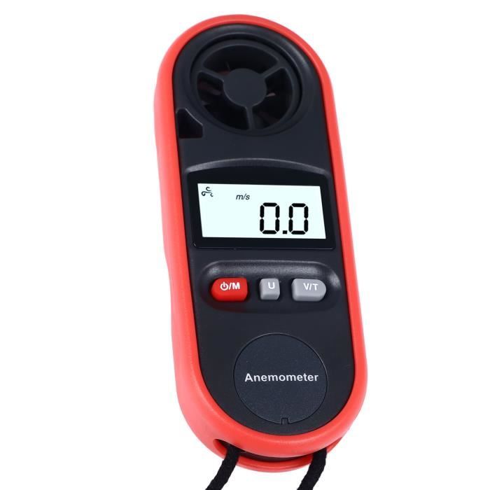 Anémomètre Digital SMART SENSOR AS816 - Mesure Vent 0.3-30m/s Et Température | Portable Et Précis