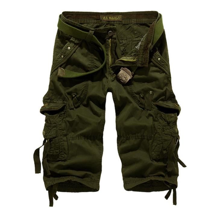 Shorts Cargo Style Armée Surplus Pour Hommes - Coton Olive Vert - Taille Non Précisée - Neuf Avec étiquettes