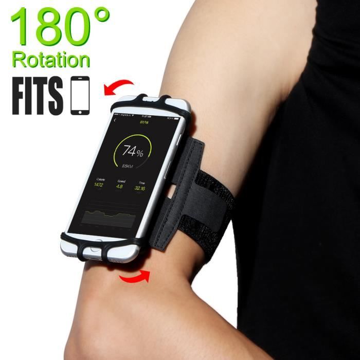 Brassard De Sport Réglable - Poche Téléphone Jusqu'à 6,5", étanche, Anti-transpiration, Idéal Running, Fitness - 3