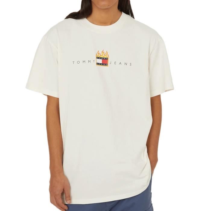 T shirt tommy hilfiger femme orange on sale