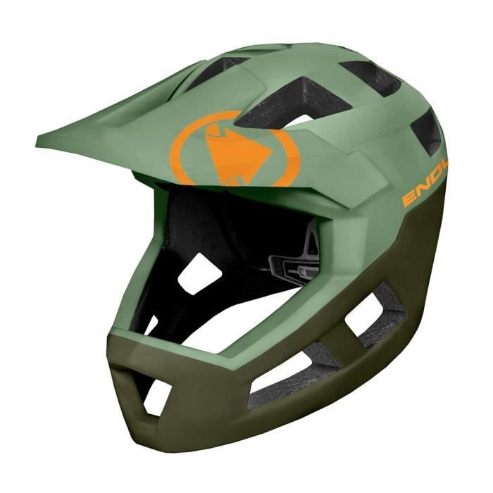 Casque VTT integral ENDURA SingleTrack Construction InMould legere Olive green Noir Mixte