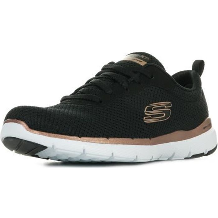 Basket skechers femme noir new arrivals