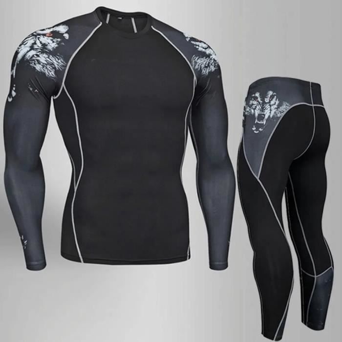 Sous-vêtements Thermiques Homme - Ensemble Haut Et Bas - Chaud Et Respirant - Taille 3XL - 7