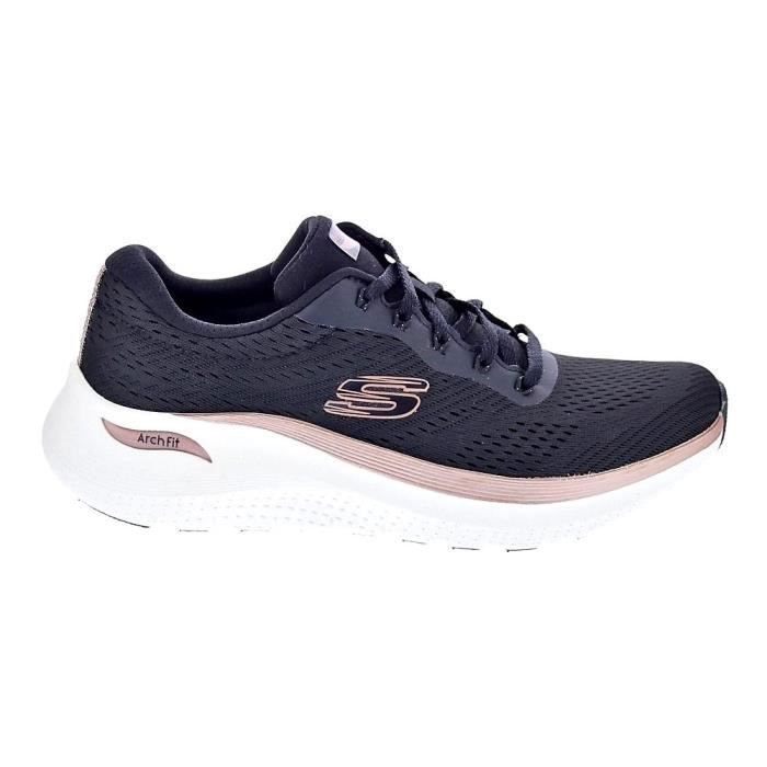 Skechers Zapatillas Basses - SKECHERS - Arch Fit 2.0 - Femme - Noir - Blanc - Lacets - Plat