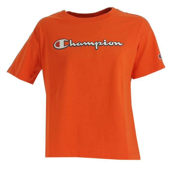 T shirt champion orange femme clearance