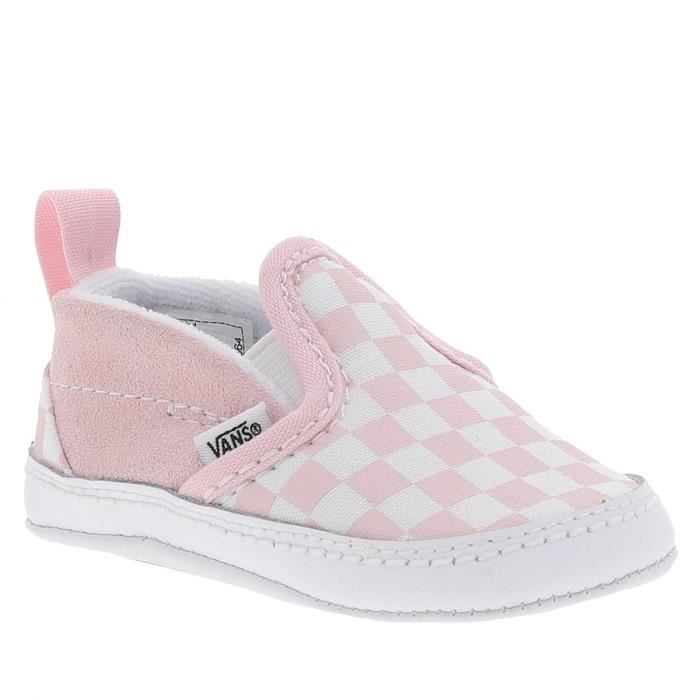 vans checkerboard slip on rose