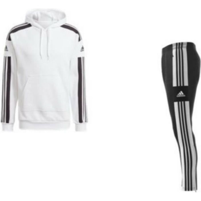 Jogging Homme Adidas Aerodry Noir et Blanc - Technologie anti-transpiration  - Multisport - 100% polyester