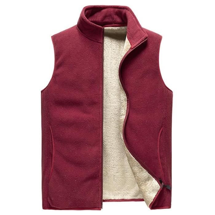 Gilet D'hiver Homme Doublé Polaire - Sans Manches, Imperméable, Idéal Travail Et Extérieur