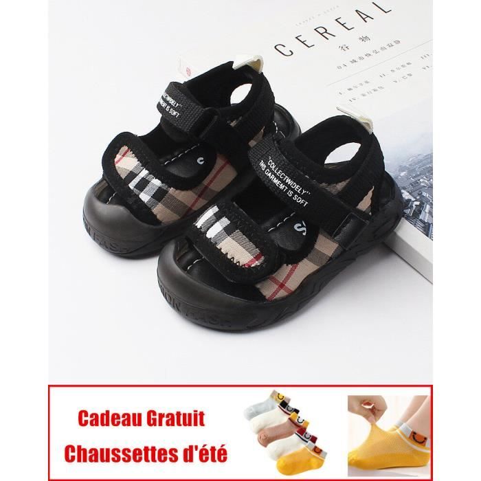 Chaussures Scratch Synthétique Sandales Bébé Garçon été Semelle