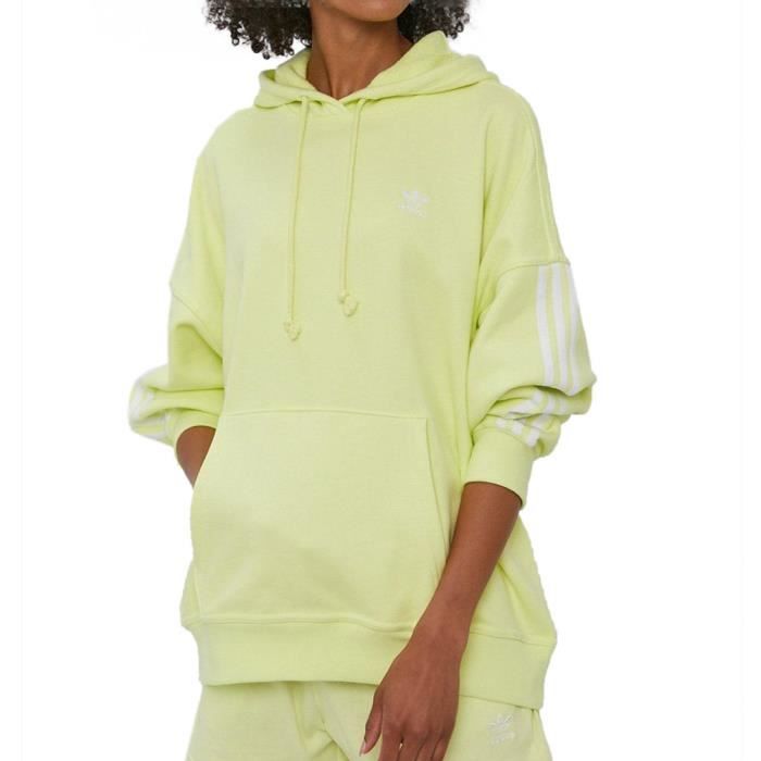 Sweat Capuche Jaune Fluo Femme Adidas Originals Jaune