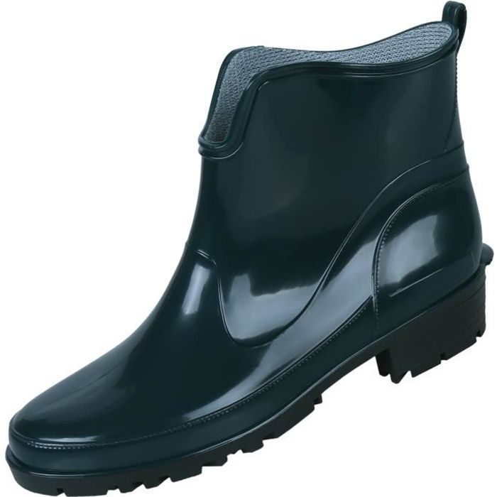 bottes de pluie pour femme lemigo - vert - pvc thermoplastique