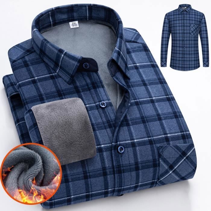 Chemise En Flanelle Doublée Polaire Pour Garçon | Manches Longues | Carreaux | Hiver Chaud