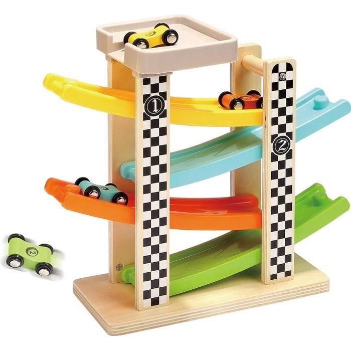 NetBoat Jouet Garçon 2 Ans,Cadeau Jouet Voiture pour Enfant 1 an 2 Ans, Jeux  Rampe de Course en Bois pour 12 18 Mois - Cdiscount Jeux - Jouets