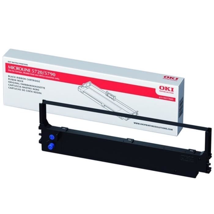 Ruban dimpression - OKI - 44173405 - Compatible ML5720/5790 - Noir - Transfert thermique