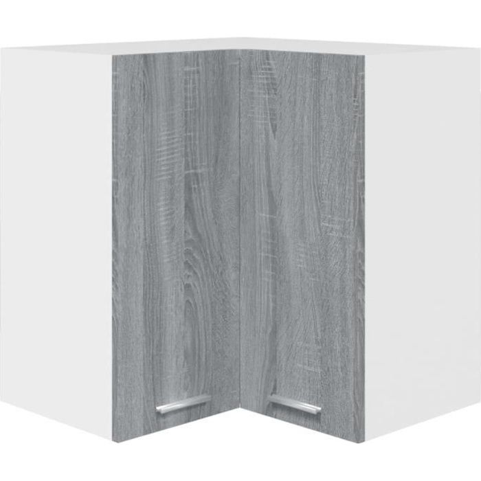 Armoire dangle suspendue - OMABETA - Sonoma gris - 57x57x60 cm - Bois dingénierie - Meuble de cuisine