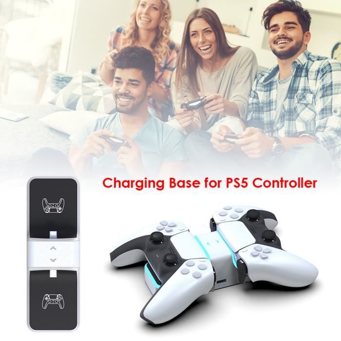 Station De Recharge Pour Manettes DualSense PS5 – Chargeur Officieux – Blanc