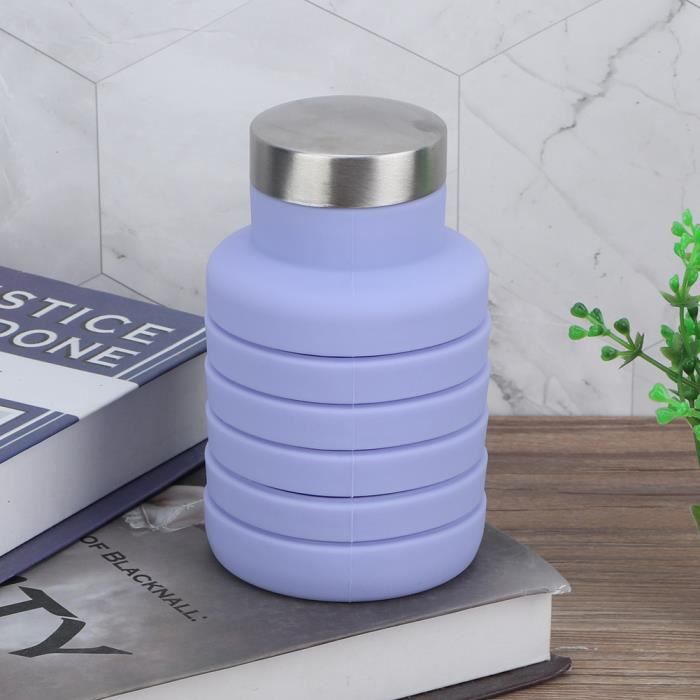Tasse de voyage pliable en silicone de qualité alimentaire, tasse