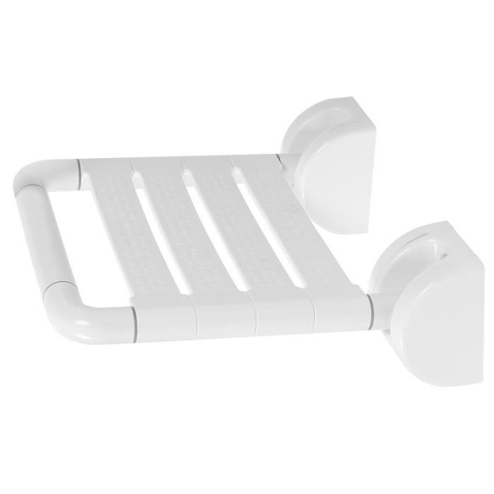 Tabouret Pliant Mural JHDXL – Chaise à Rabat Pour Entrée/Salle De Bain – Bois Blanc – Gain De Place