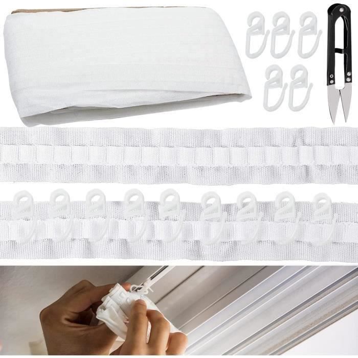 50 Pièces Coulissant Crochet De Rideau Rail Glisseur, Crochets Pour Rideau De Fenêtre, Porte Et Douche, Crochet Pergola Rail De Rideau | Leroy Merlin