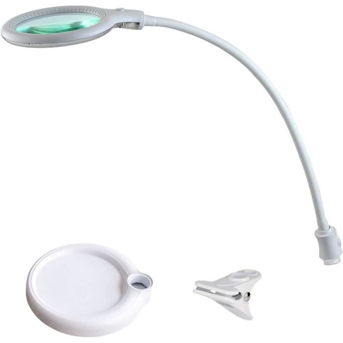 Lampe Loupe LED Lumeno 6803WS - 30 LED, 6W, 550 Lumens Pour Beauté, Lecture Et Bricolage