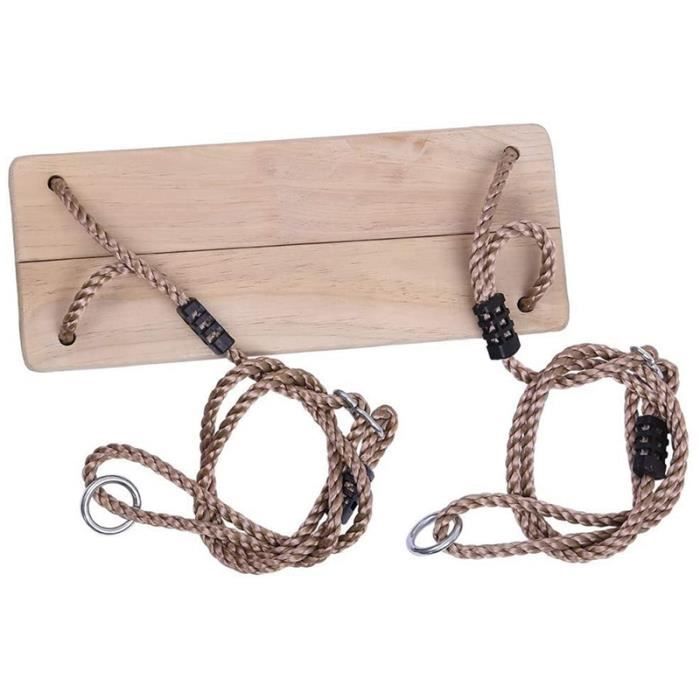 Balançoire En Bois Courbe – Siège 500 Kg Avec Corde Réglable, Résistant Aux Intempéries, Intérieur Et Extérieur