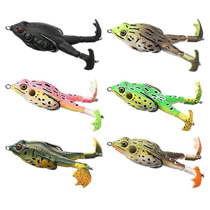 Leurre de grenouille à Double hélice, appâts souples en