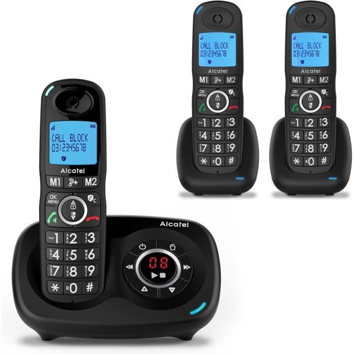 Téléphone sans fil Alcatel F890 Voice sans fil DECT avec répondeur | Darty