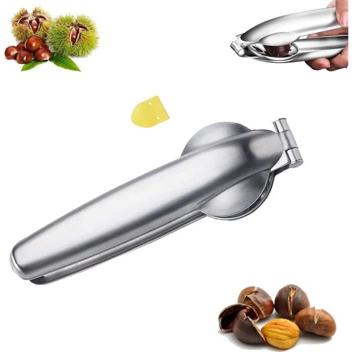 Pince Chataigne, Eplucheur Chataigne, Outil De Coupe De Châtaignes, Pince à écrou à Poignée Antidérapante Casse-Noisette, Portable Outil D'ouverture De Châtaignes, Multifunctional Nut Peeling Tool