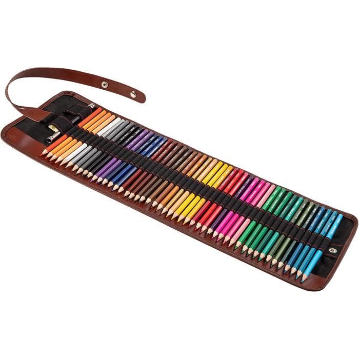 Mokaskaidj 48 Crayons De Couleurs Professionnels - Set Complet Pour Enfants Et Adultes Coloriage Et Dessin