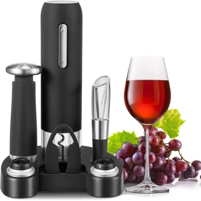 Tire Bouchon Electrique, Ouvre Bouteille Vin Avec Support De Coupe D