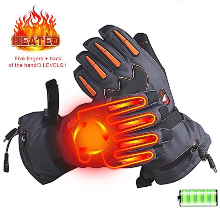 Wangduodu Gant Chauffant USB Moto Gant Chauffant Rechargeables avec /écran Tactile pour Hommes Femmes Ext/érieur Chaud Moto Randonn/ée Chasse Ski V/élo Hiver Gant Chauffant /électriques