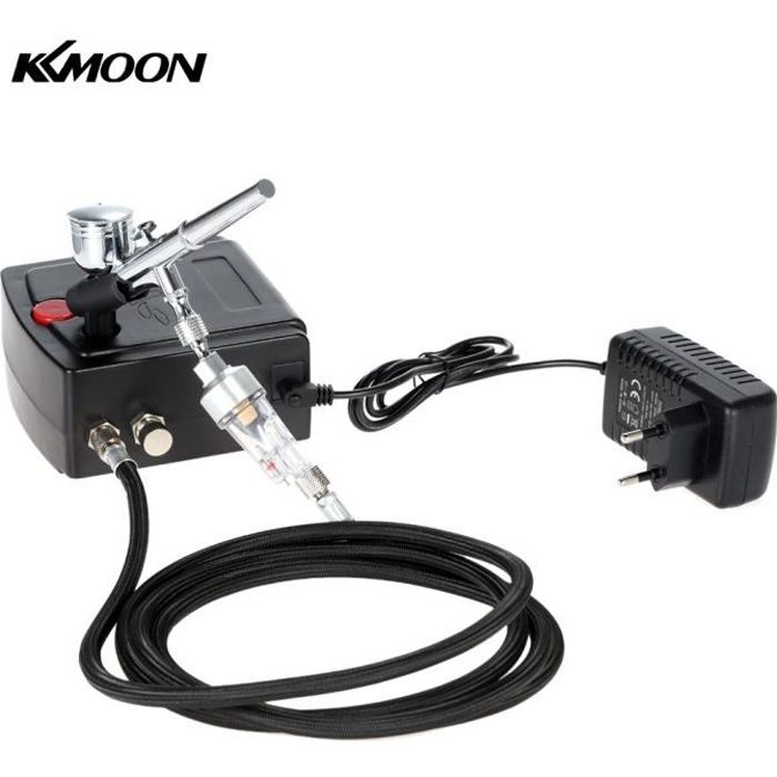 Compresseur dair aérographe - KKMOON - 100-240V - Sans huile - Professionnel - Filaire