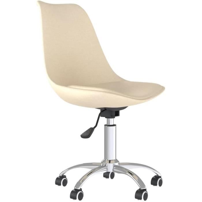 Chaise de bureau en velours teddy, chaise pivotante réglable à 360