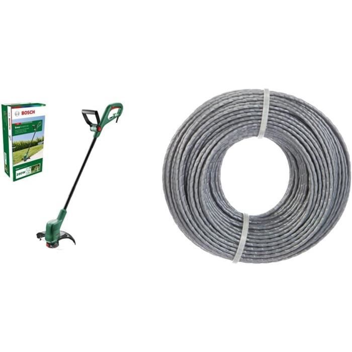Set Filo Di Ricambio Per Tagliabordi Bosch - 2 Bobine Da 4m Con Copertura Per Modelli Grass Cut