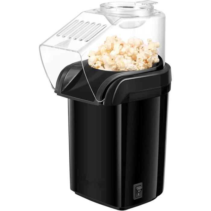 Machine à Pop-corn 1400W Avec Pot Téflon - Capacité 2.7L, Fenêtre Transparente, Pour Maison Ou Professionnel