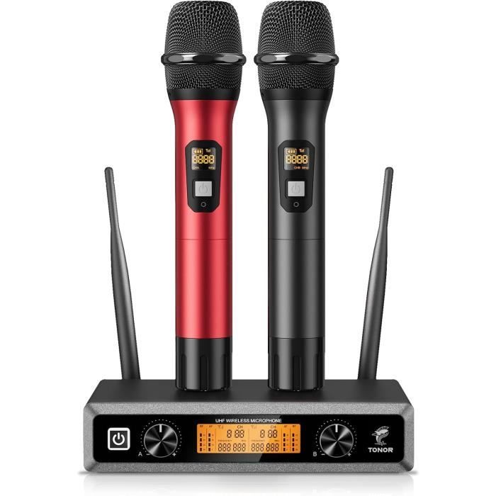 2 Micros Sans Fil The Platinum Karaoke Machine – Avec Télécommande, Sans Base
