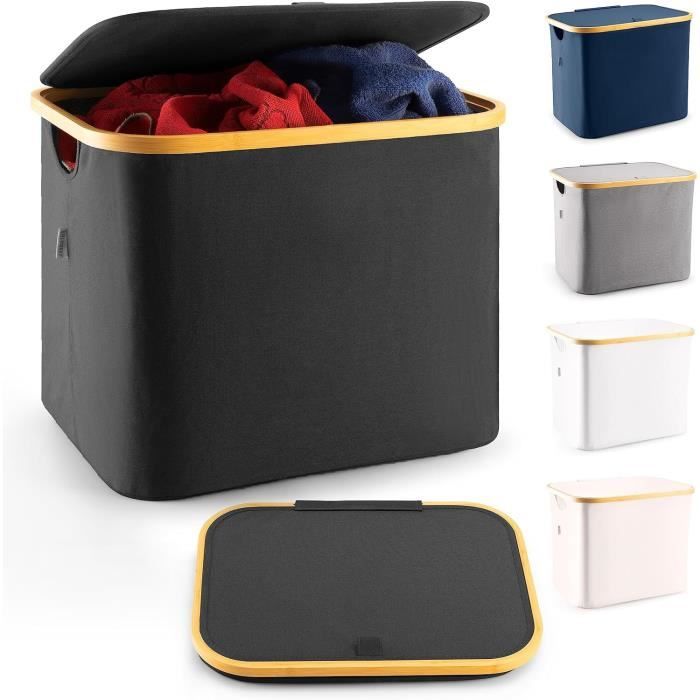 Bac De Rangement Avec Couvercle -50L- Organisateur De Placard Tout-En ...