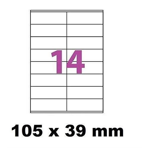 planche de 14 étiquettes format 105 x 38 (105 x 38.1) mm multi-usage