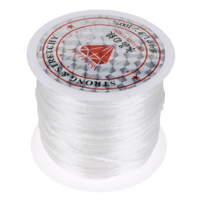 Fil Élastique Transparent 0.8mm - 100m Pour Bracelets Et Bijoux - Résistant Et Élastique - DIY Perles Et Créations