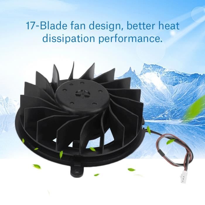 Ventilateur De Remplacement Pour PS3 Slim - 17 Pales, 5V, En ABS, Refroidissement Interne