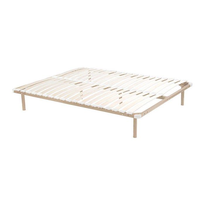 Sommier cadre à lattes 180 x 200 cm - 2x19 lattes - Avec pied - Beige - KALISTA de YSMÉE