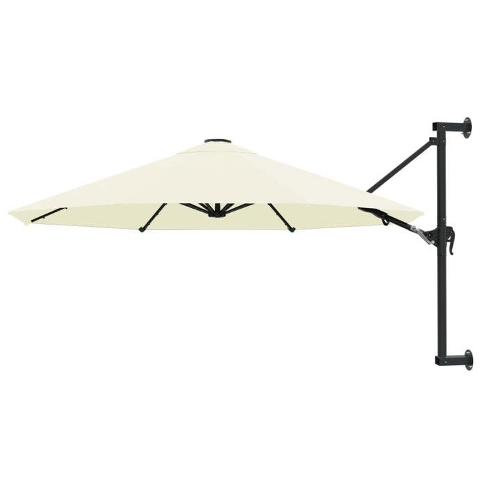 vidaXL Parasol Mural avec Mât Métallique 300 cm Balcon Jardin Terrasse 44866 - vue 6