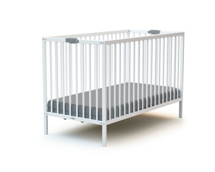 Lit Pliant bébé en bois 60 x 120 cm - WEBABY - Blanc - Gris - Cdiscount  Puériculture & Eveil bébé