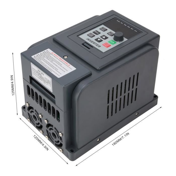 Convertisseur Fréquence Variable 1.5KW 220V Monophasé Vers Triphasé - Pour Pompes, Machines, Ventilation - 11